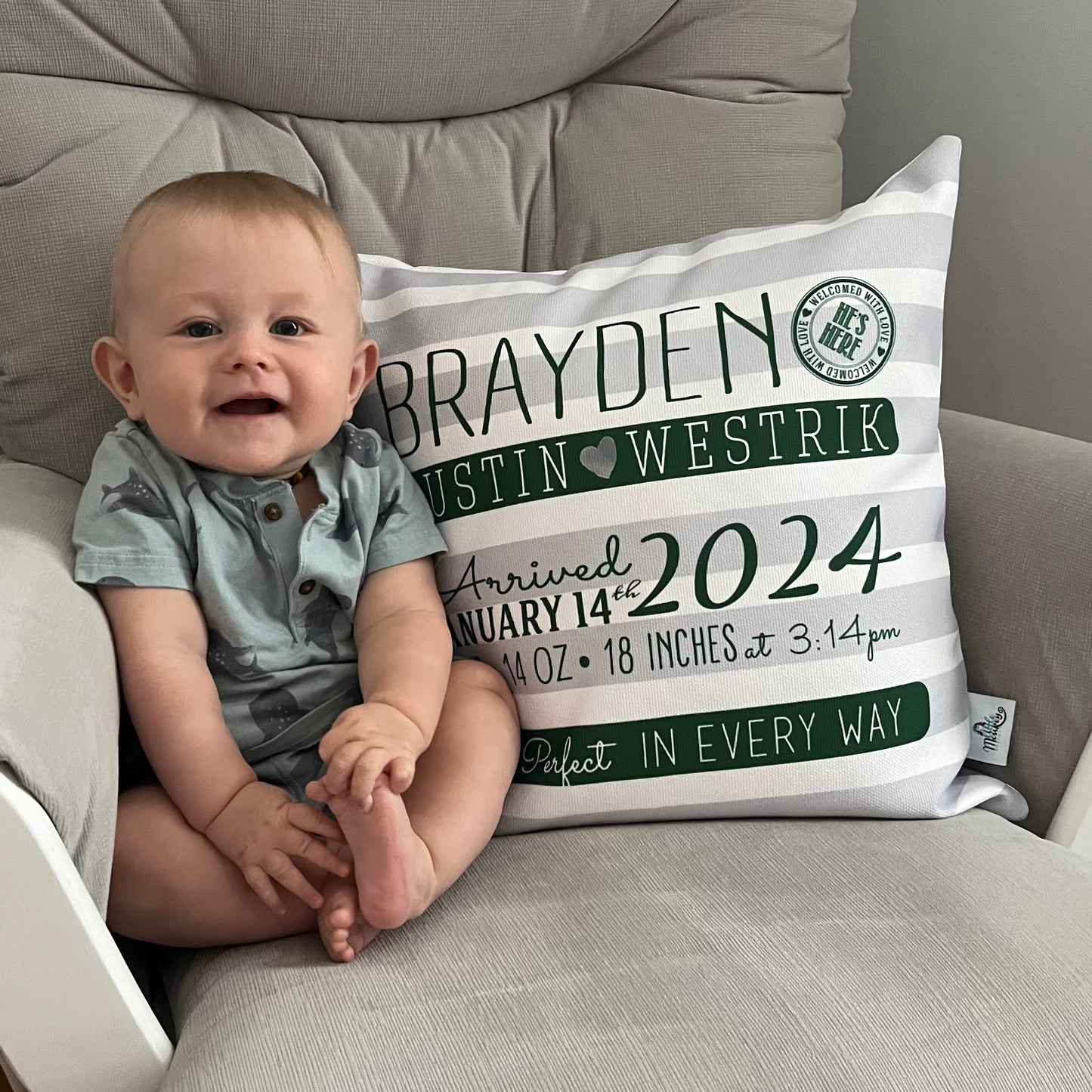 Birth Stats Pillow