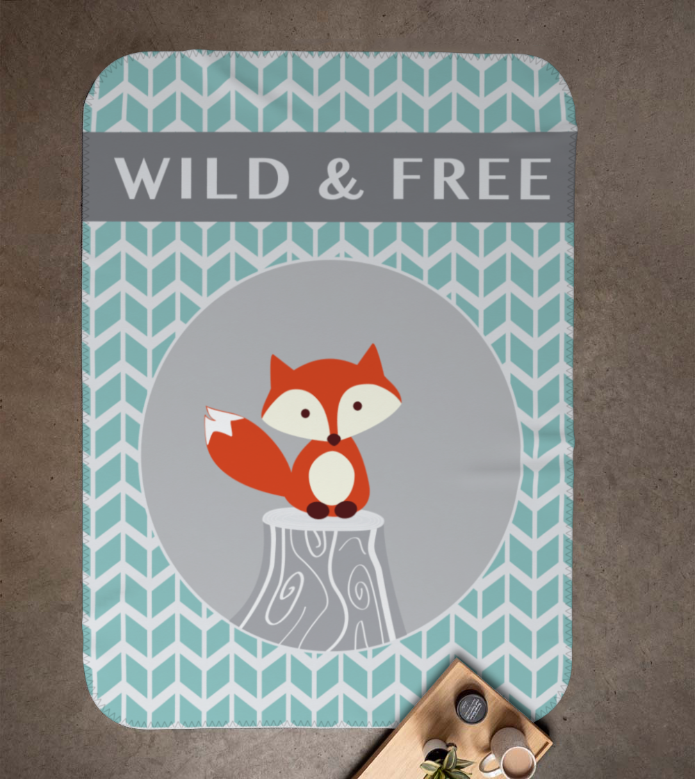 Personalized Fox Baby Blanket