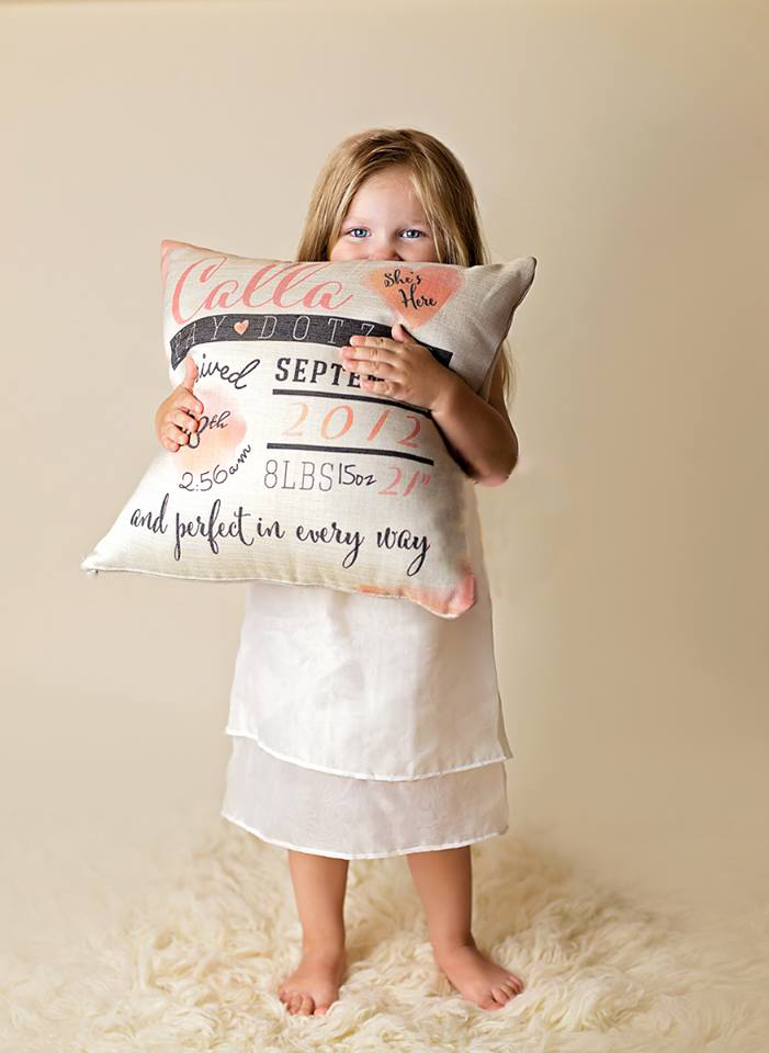 Personalized Birth Stat Pillow