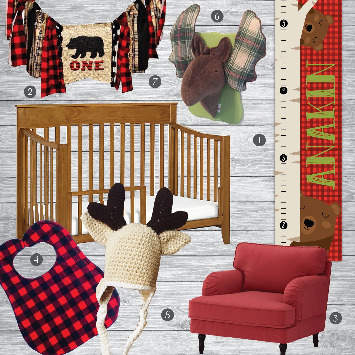 Lumberjack Inspirational Nursery Set Made In Canada