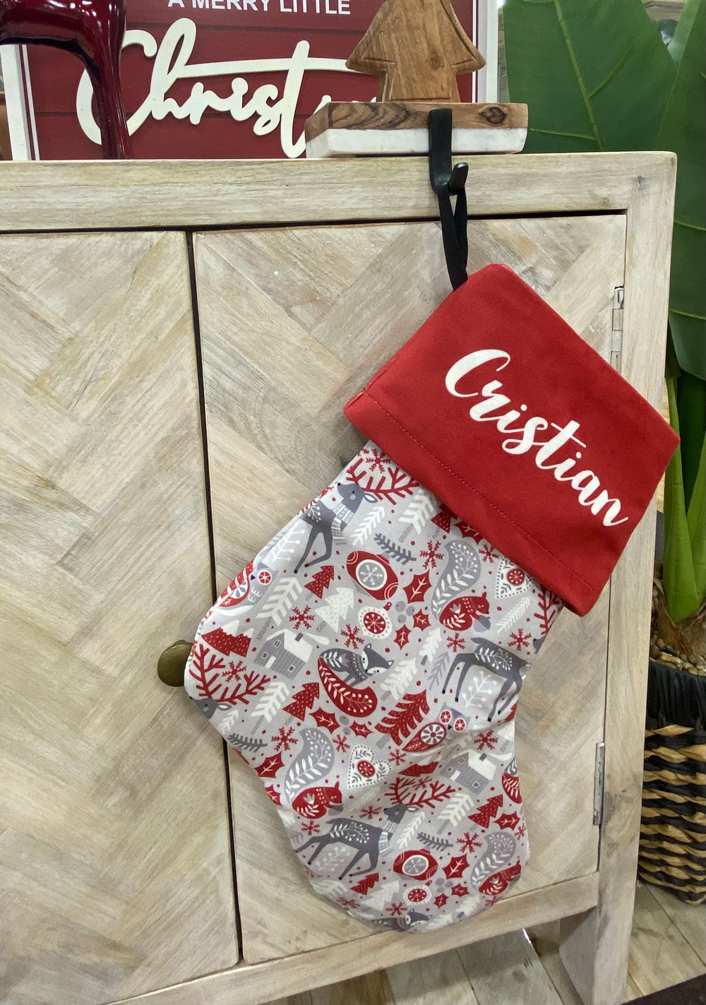 Personalized Woodland Holiday Stocking