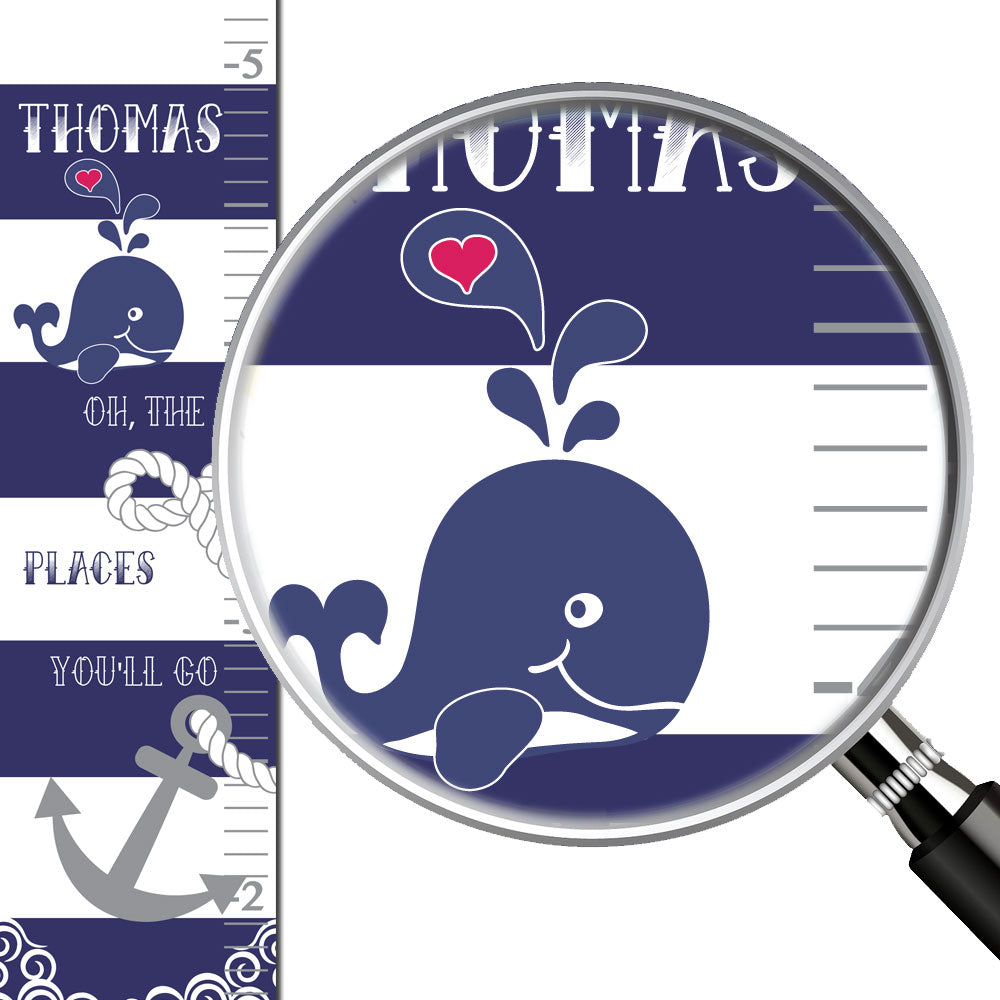 Nautical Whale Growth Chart