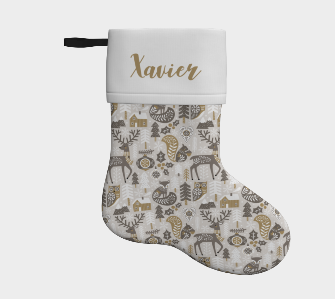 Personalized Woodland Holiday Stocking