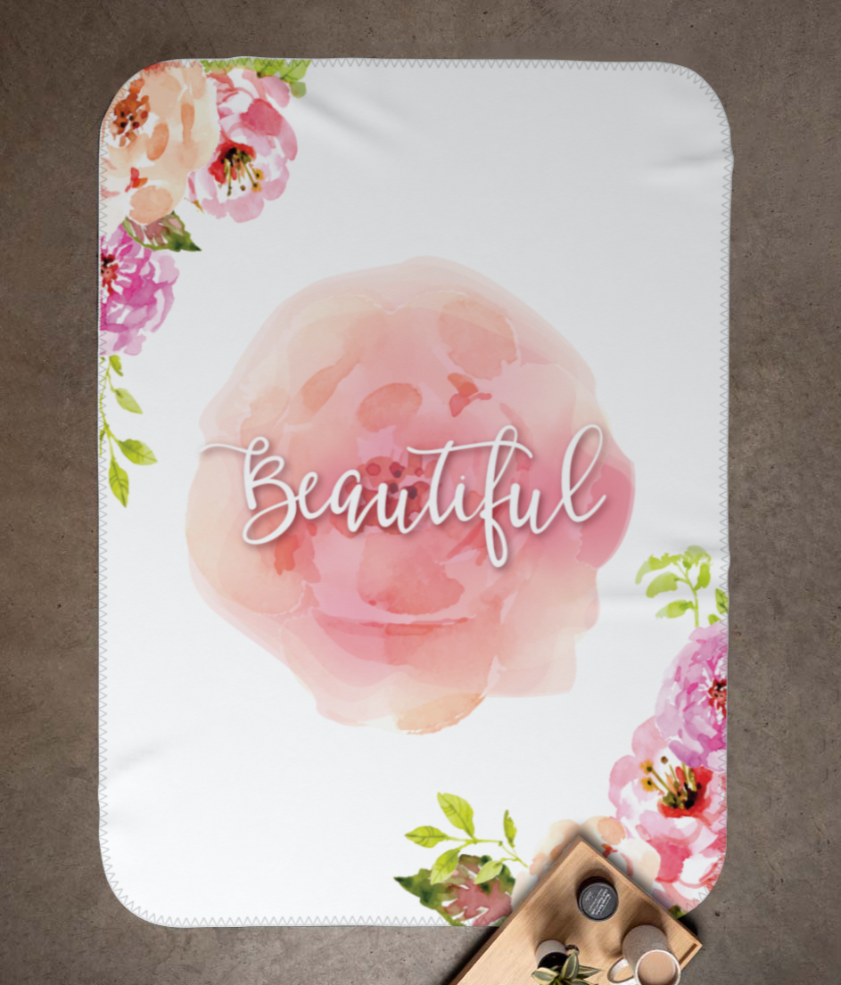 Floral baby blanket sale