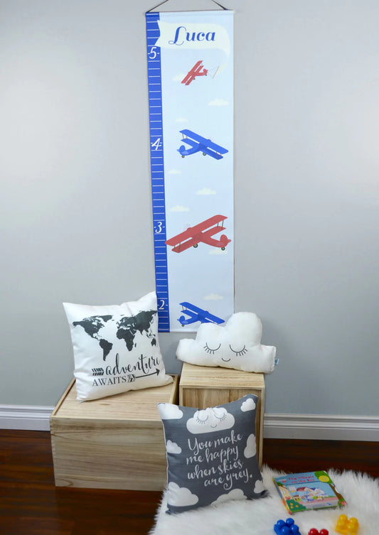 Personalized Growth Chart – Vintage Planes