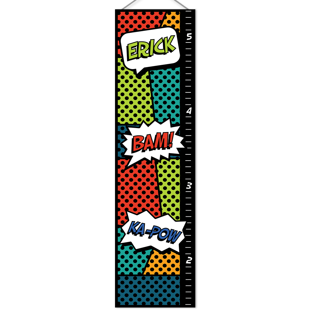 Personalized Growth Chart Comic Book