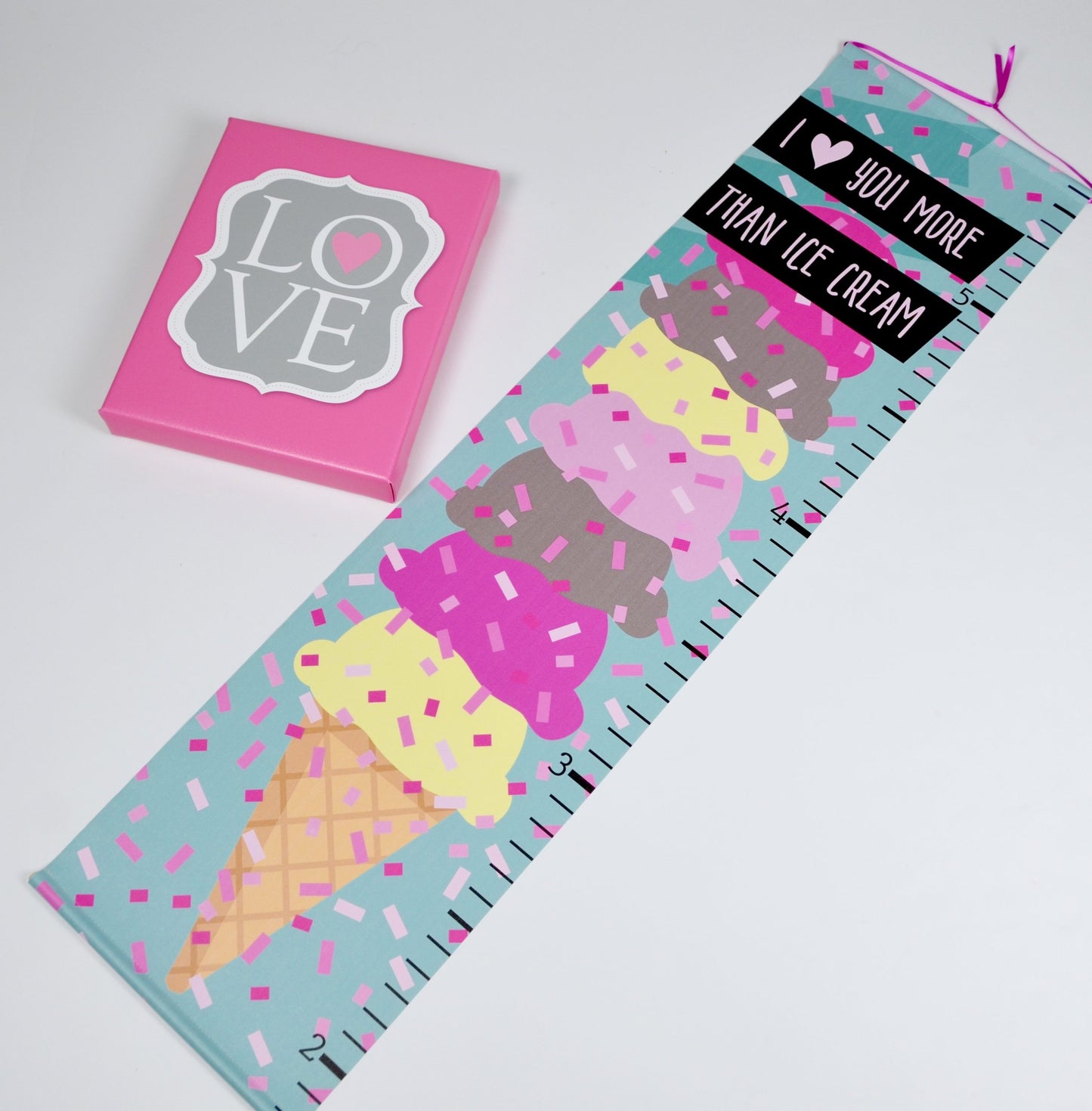 I Love You More Than Ice Cream Personalized Growth Chart