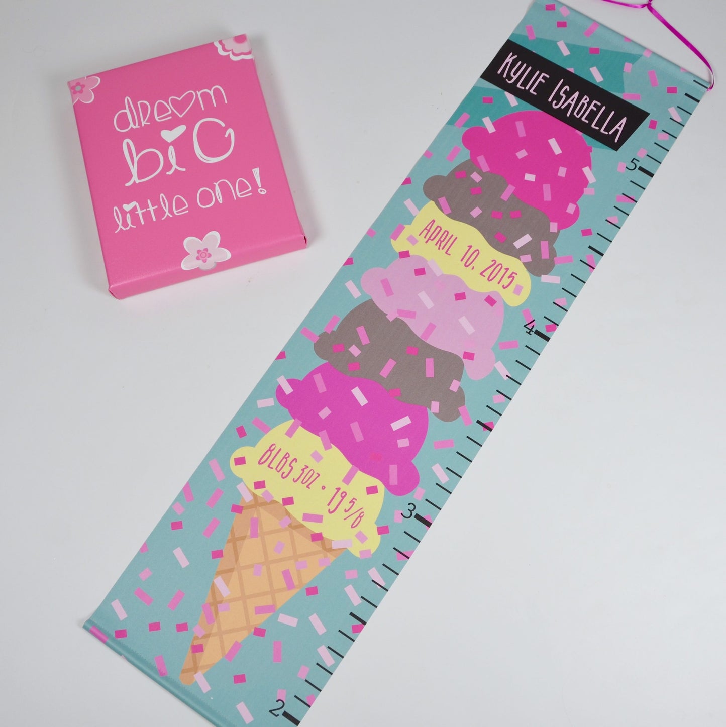 Customized I Love You More Then Ice-cream Growth Chart