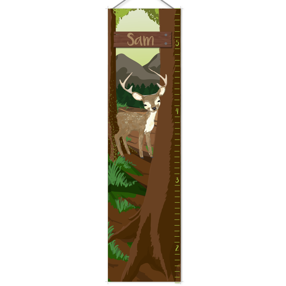 Personalized Forest Deer Growth Chart