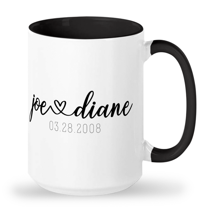 Personalized Couples Mug with Year Established