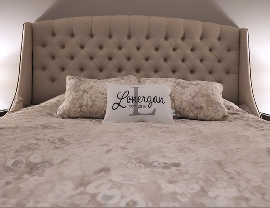 Personalized Family Name Pillow with EST. Date.