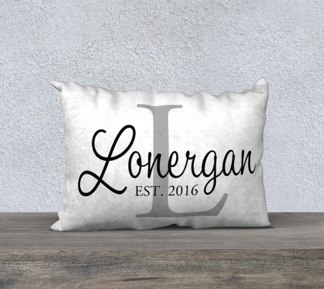 Personalized Family Name Pillow with EST. Date