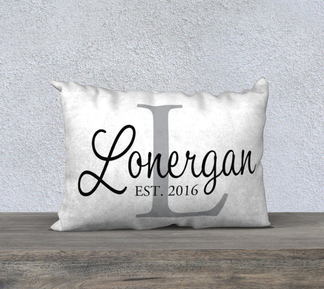 Personalized Family Name Pillow with EST. Date.
