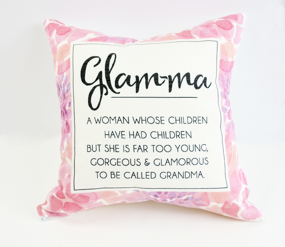 GLAM-MA pillow made in Canada