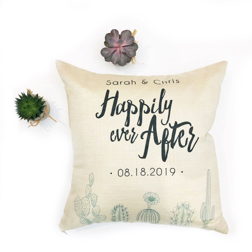 Happily-Ever-After-Wedding-Pillow-Cactus-Design-2