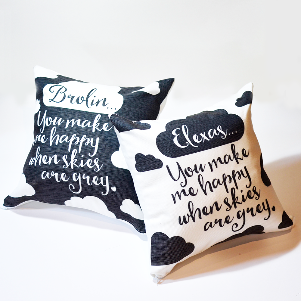 Monochrome Personalized Children&#8217;s Decorative Pillows