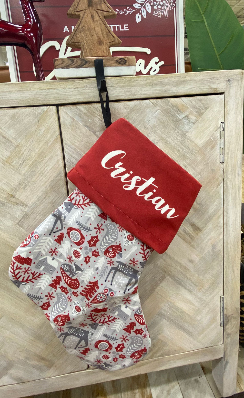 Personalized Woodland Holiday Stocking