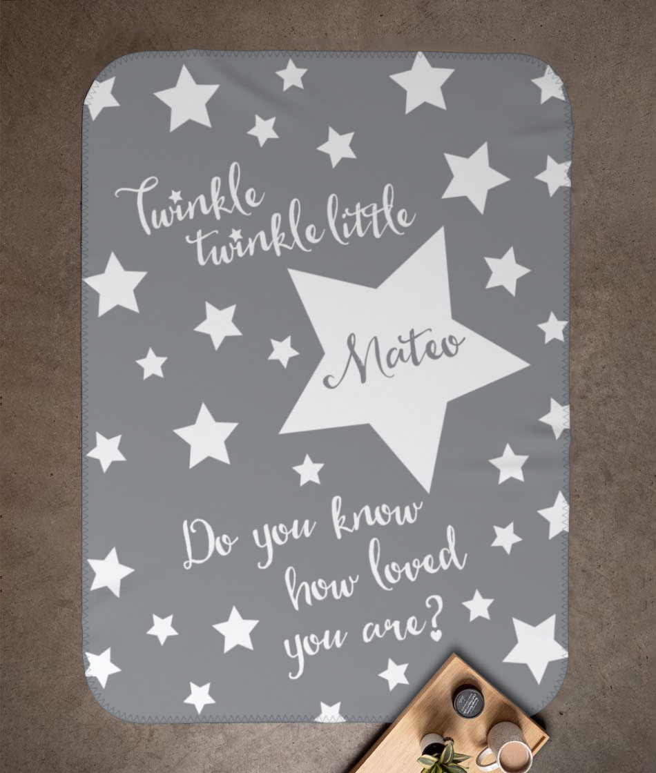 Personalized Twinkle Twinkle Little Star Blanket