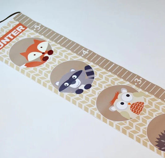 Personalized Growth Chart – Vintage Woodland Animals