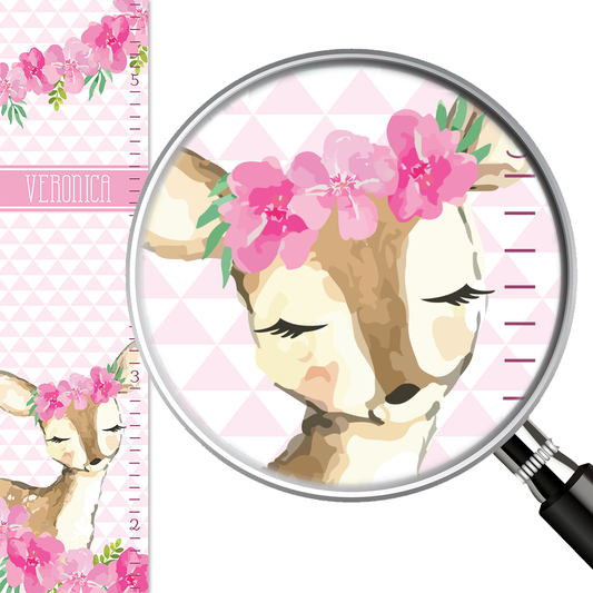 Personalized Growth Chart Woodland Deer