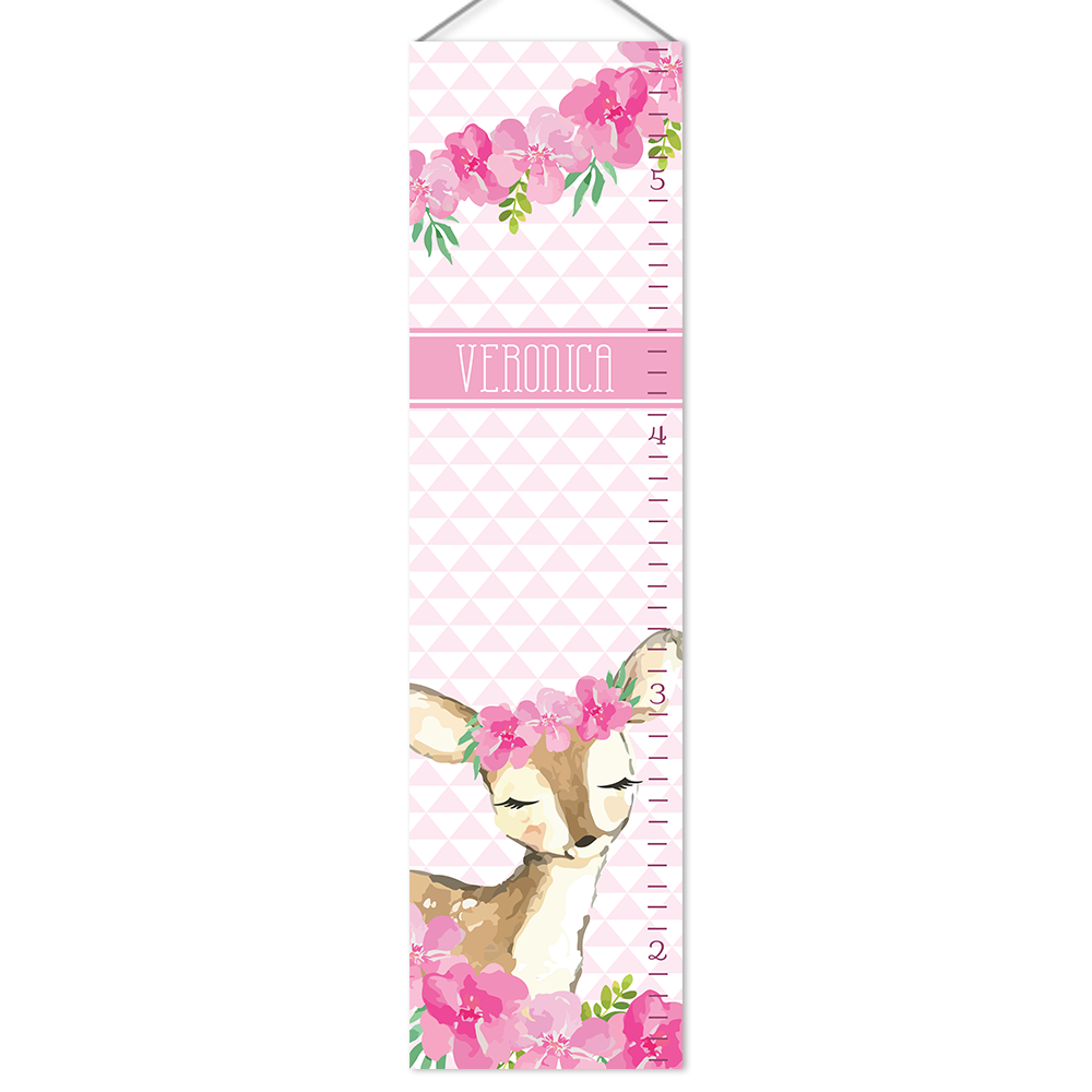 Personalized Growth Chart Woodland Deer
