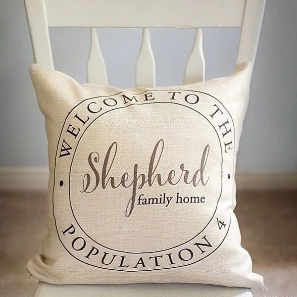 Personalized family pillow outlet