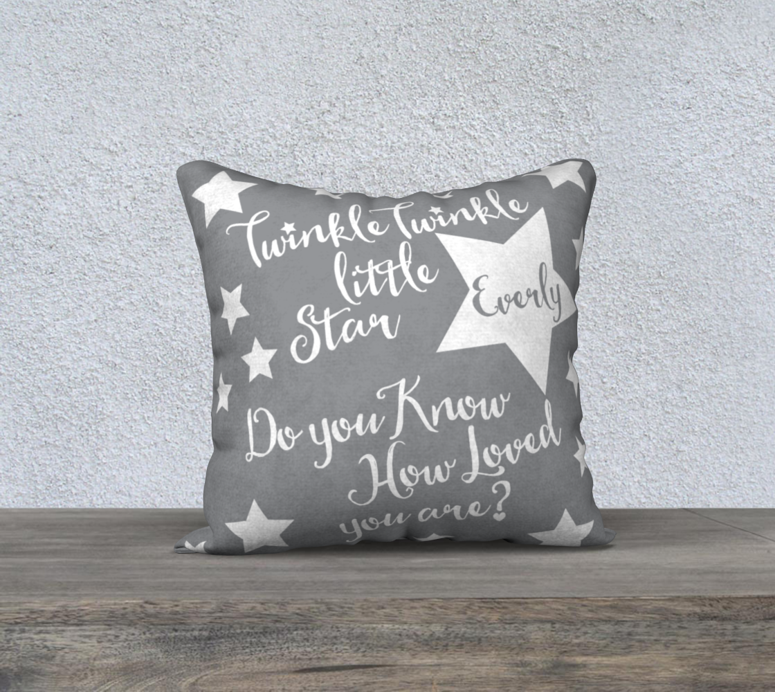 Monochrome Twinkle Twinkle Little Star Pillow
